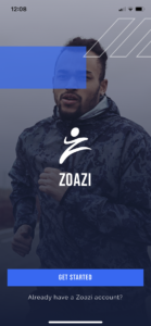 Zoazi login screen